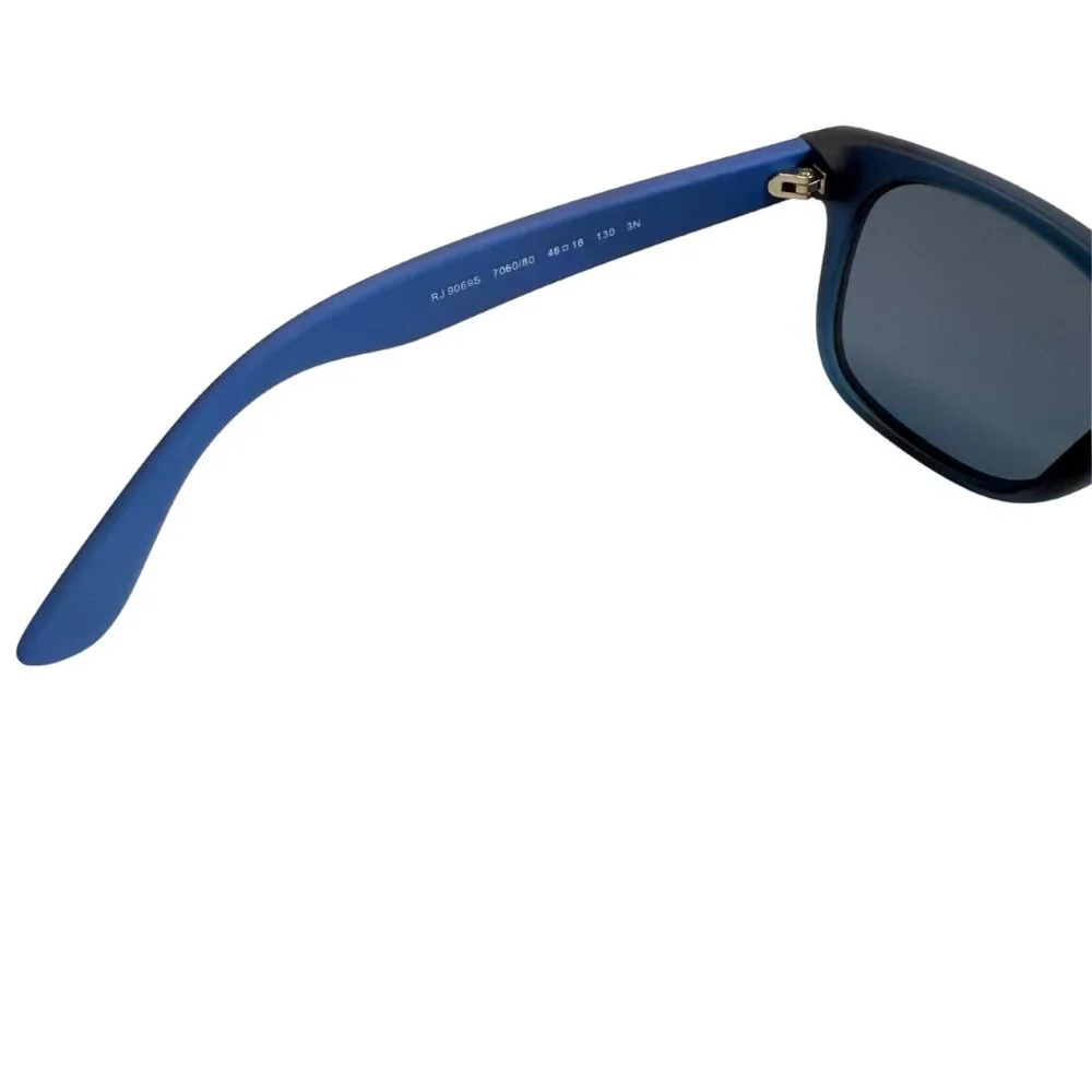 Ray-Ban Justin Kids Sunglasses Matte Transparent BlueDark Blue Lenses 7060/80